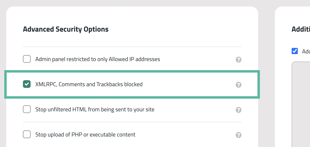Block XML-RCP Sucuri Firewall