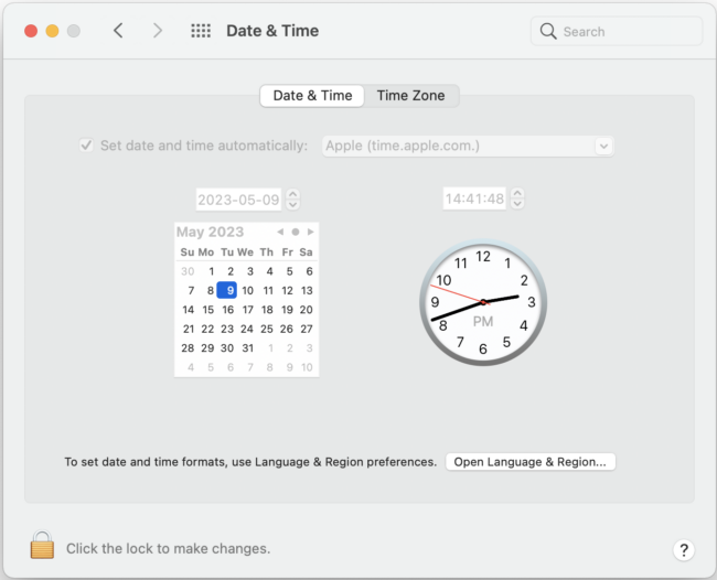 Date and time in MacOS can be useful troubleshooting ERR_SSL_PROTOCOL_ERROR