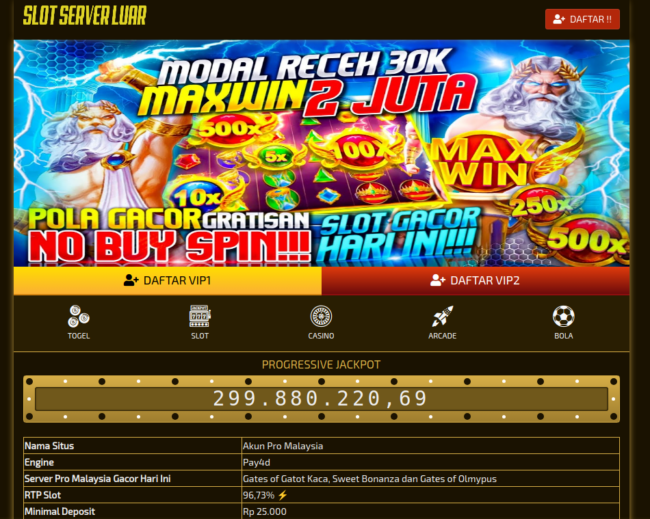 Casino spam landing page associated with domain shadowing