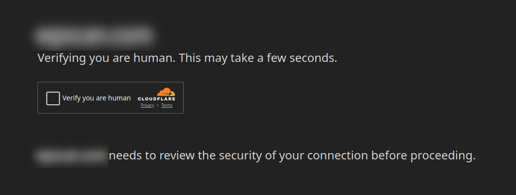 Fake "verify you are human" verification prompt for CloudFlare. 