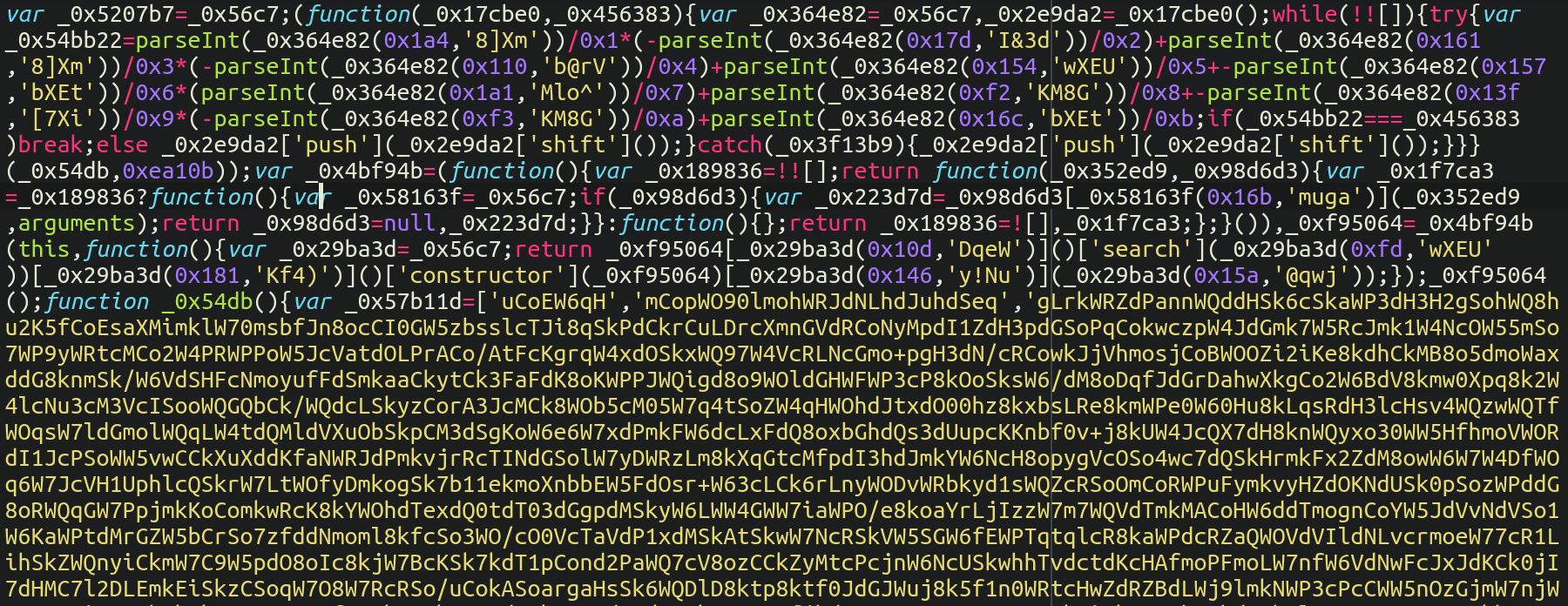 Heavily obfuscated JavaScript code
