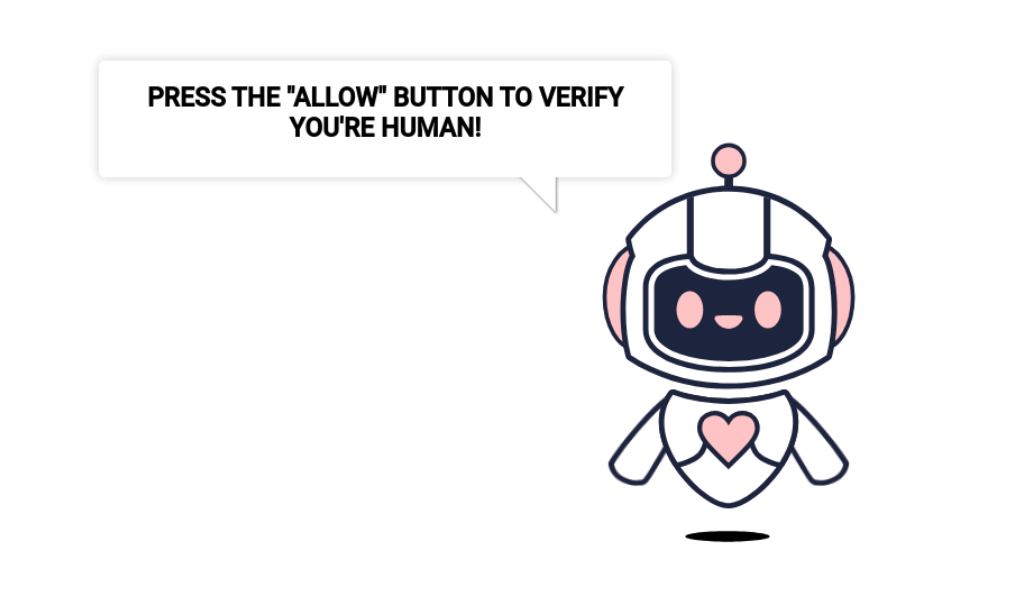 Press the allow button to verify you're human