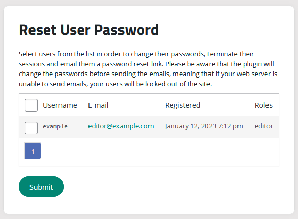 Reset user passwords in the Sucuri WordPress plugin to mitigate risk. 