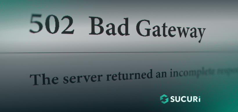 502 Bad Gateway