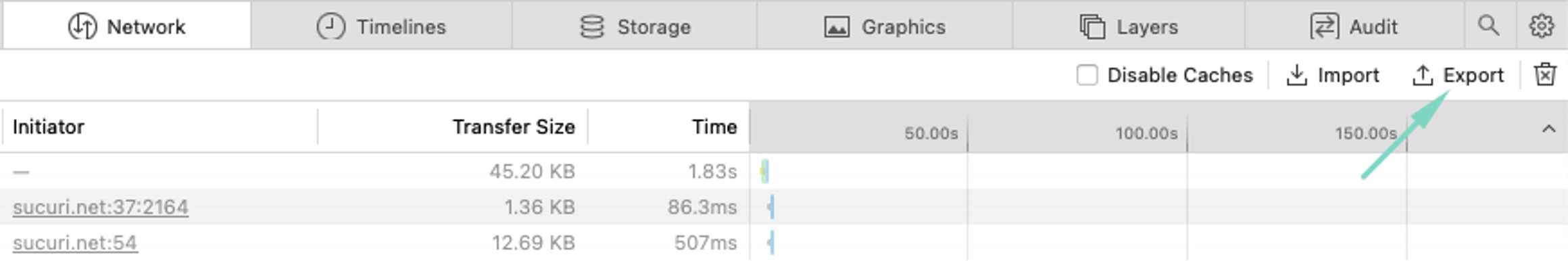 safari export HAR