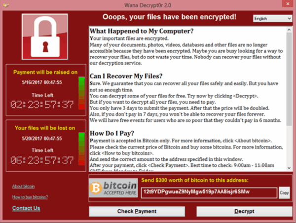 encrypted files message