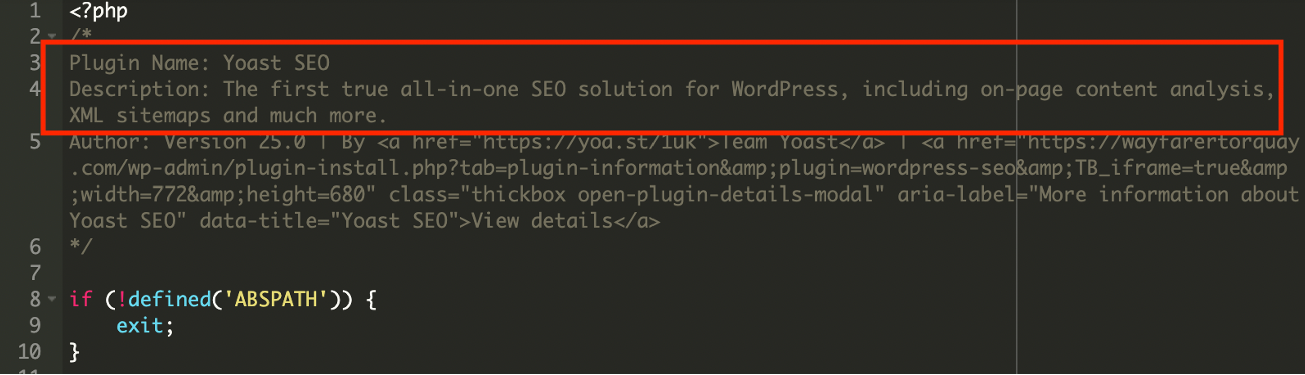 js injected into head section