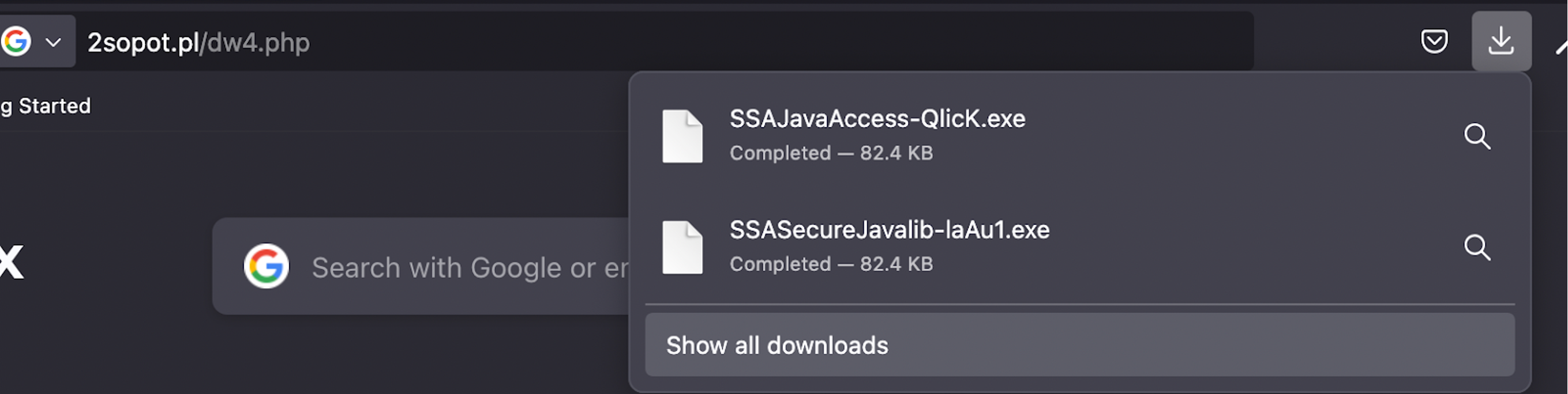 random exe downloaded