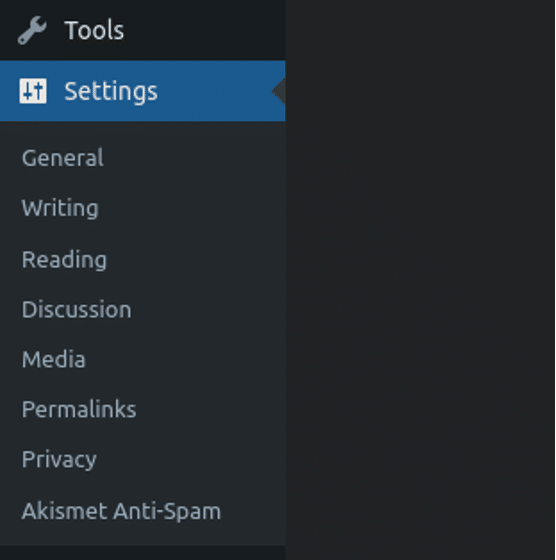 setting not appearing in admin