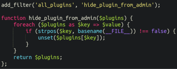 stays hidden prevents removal