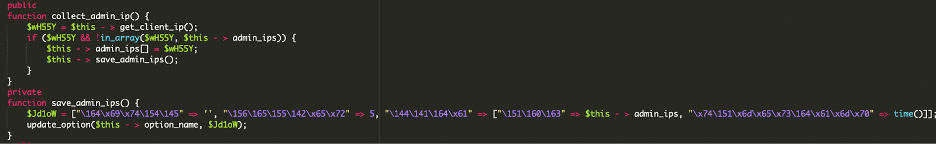 collecting admin IP info
