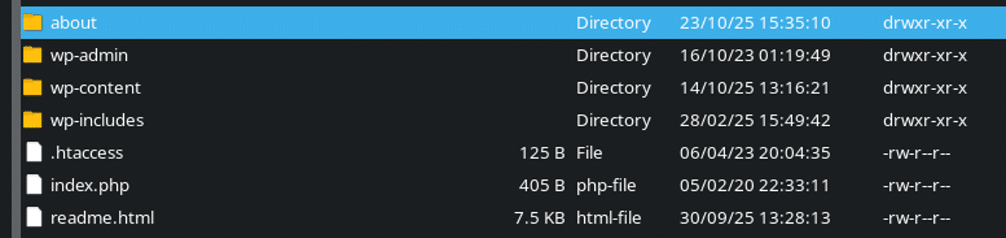 spam about directory