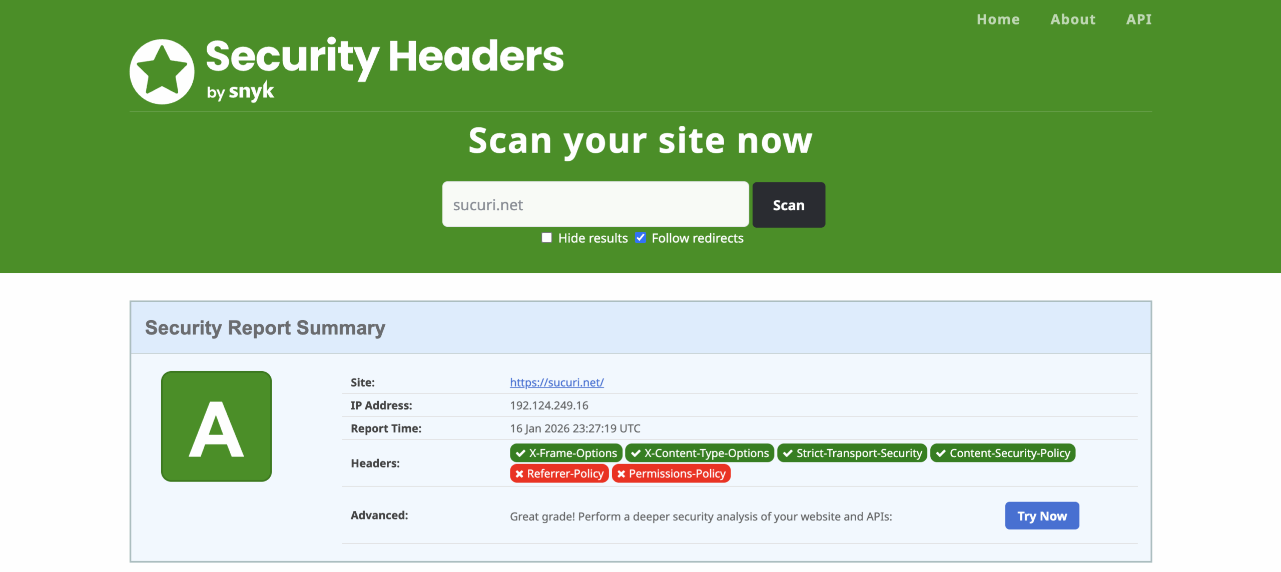 securityheaders.com