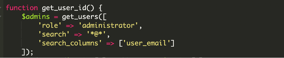 selecting the admin account