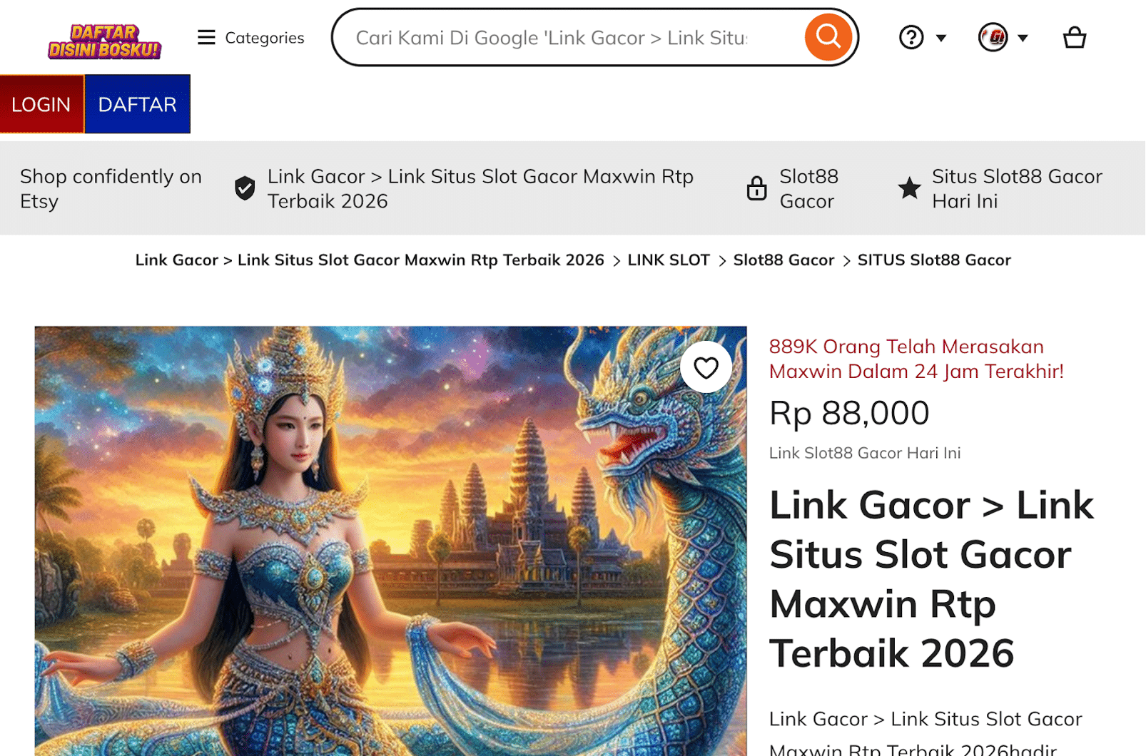 spam page seen from search engine User-Agent