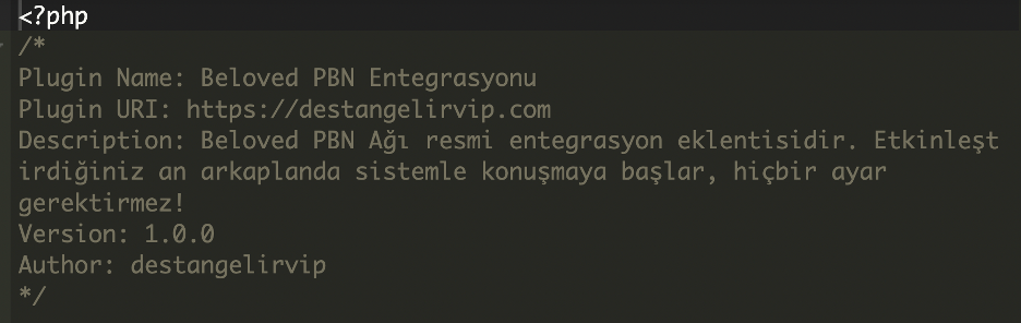 Fake plugin - Beloved PBN Entegrasyonu